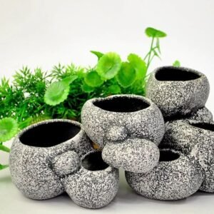 Ceramic Simulation Stone Hydroponic Pots Multifunctional Cichlid Pots Hide Breeding Fish Tanks