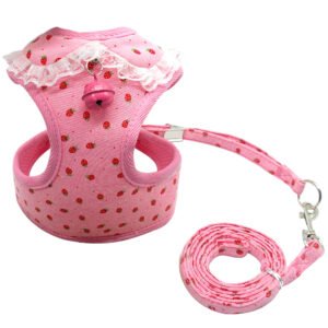 chest-harness-pink-bell-dog-leash