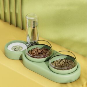 automatic-feeder-food-bowl-with-water-fountain