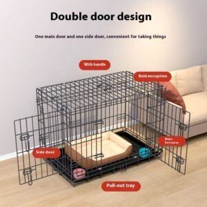 encrypted-folding-dog-crate-large-cage-corgi-and-shiba-inu-pet-cage