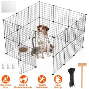 1pc-small-animal-playpen-with-door-dog-metal-playpen