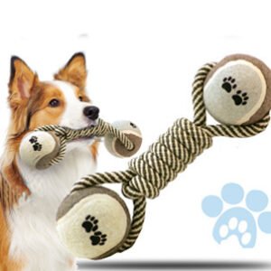 pet-dumbbell-rope-tennis-ball-chew-toys-teeth-cleaning