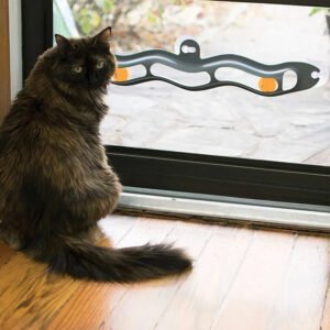 Windowsill Toy Cat Track Ball