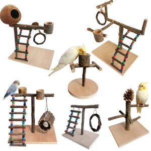 solid-wood-parrot-training-station