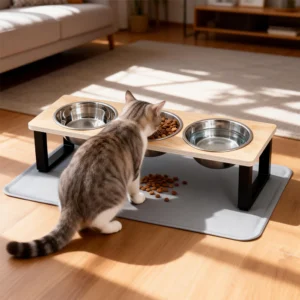 3 Bowls Cat Bowl Stand