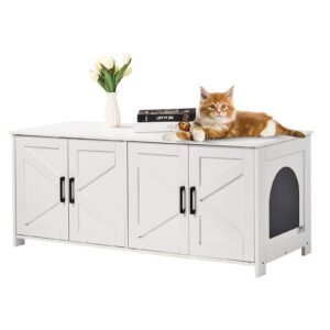 cat-litter-box-enclosure-wooden-litter-box-furniture-hidden-2-rooms-white