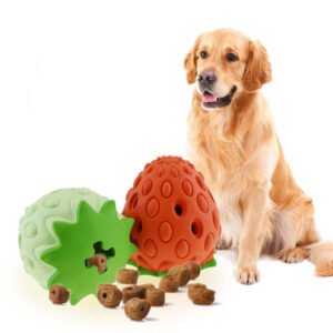 pet-toy-chew-resistant-strawberry-leak-food-ball-pet-supplies-dog-and-cat-toys