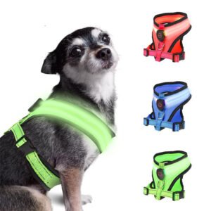 pet-supplies-rechargeable-mesh-led-lighted-dog-harness