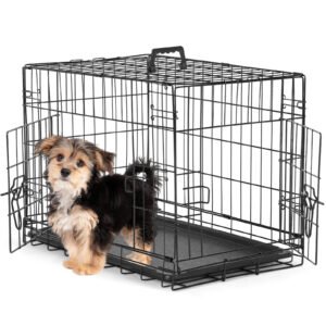 a-dog-cage-with-two-doors