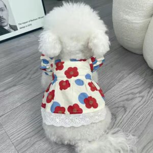 Dog Floral Dress Pet Clothes